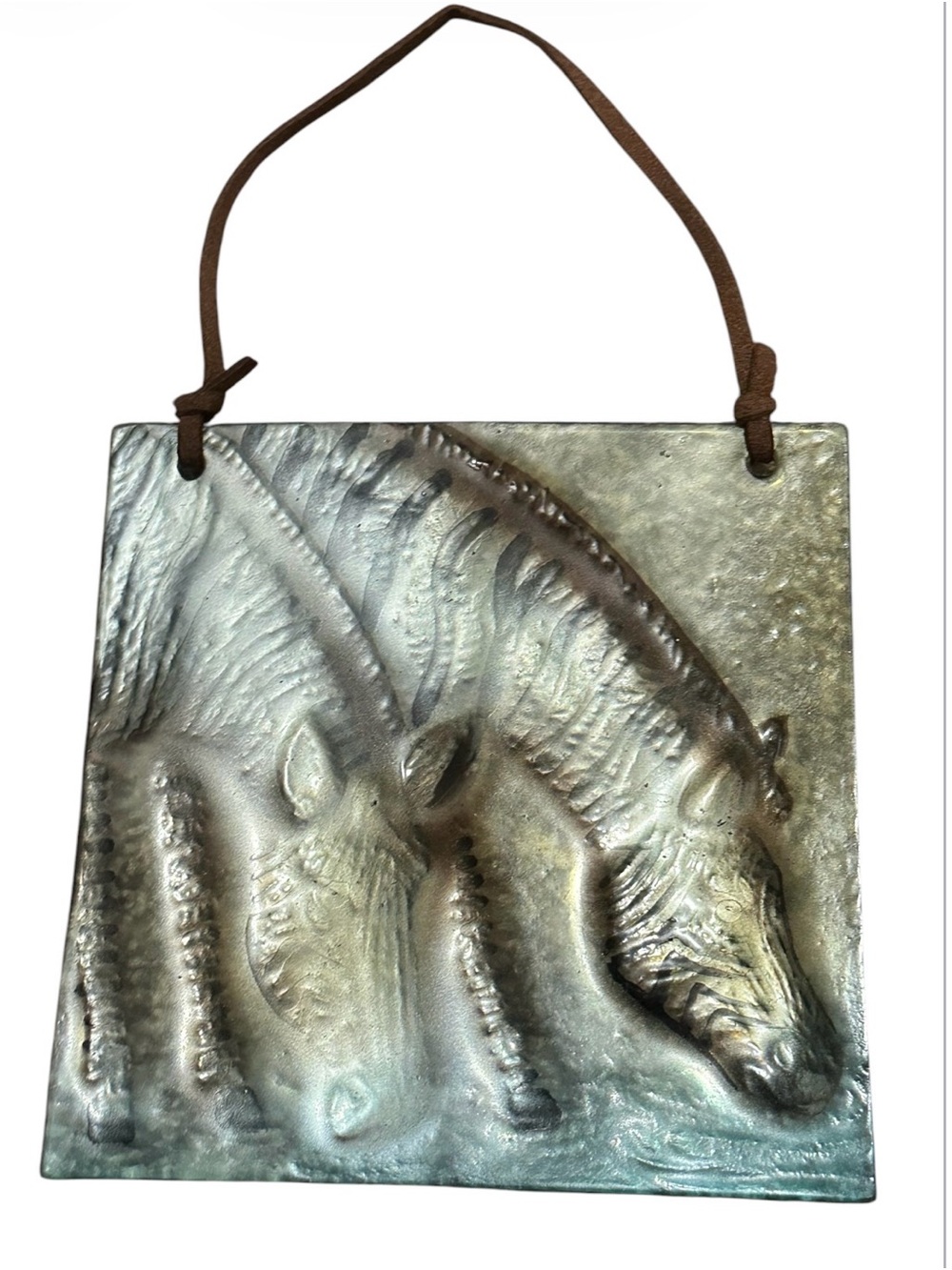 Zebra glass Wall decor - Black, Silver, Brown - Picture 3 of 4